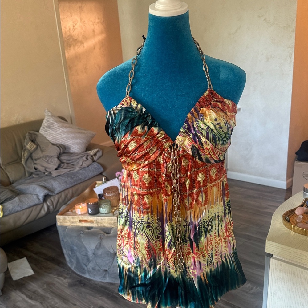 Single Multicolor Halter Blouse